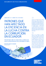Patrones que han afectado la eficiencia en la lucha contra la corrupción en Ecuador